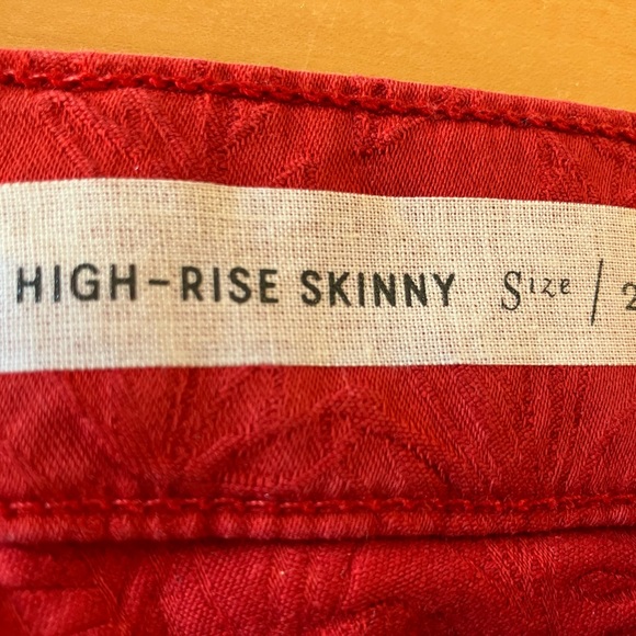 Pilcro and the Letterpress red textured high waist jean - Picture 5 of 8